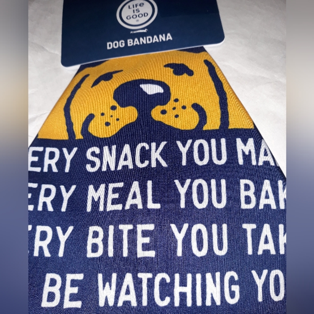 Pet Bandana Large DOG NEW "I'll be watching you"humerous pet accessories